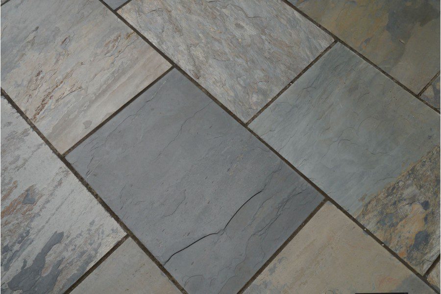 (Sample) - Black Rustic Slate Machine-Cut Sides with Natural Top